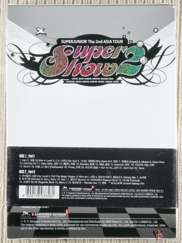 Super Junior – The 2nd Asia Tour: Super Show 2 DVD back cover