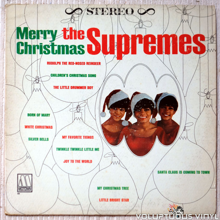 The Supremes ‎– Merry Christmas vinyl record front cover