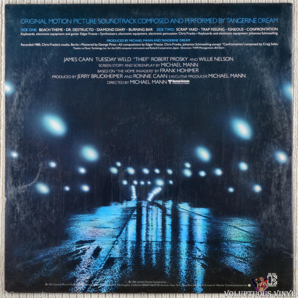 Tangerine Dream ‎– Thief: Original Soundtrack (1981) Vinyl, LP, – Voluptuous Vinyl Records