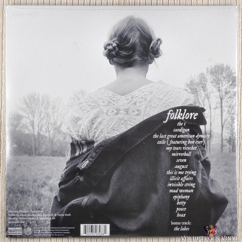 Taylor Swift – Folklore vinyl record back cover