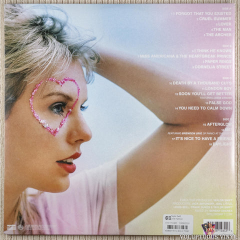 Taylor Swift ‎– Lover vinyl record back cover