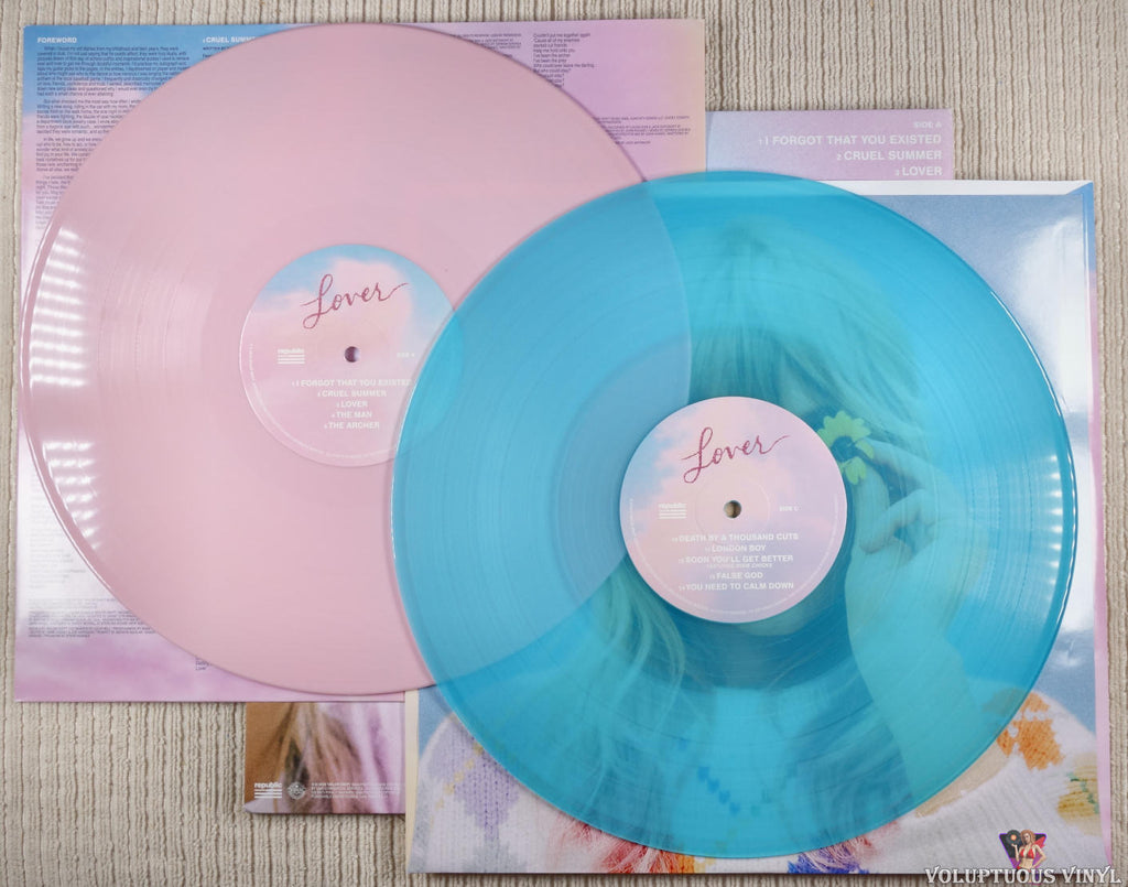 Taylor Swift ‎– Lover (2019) 2 x Vinyl, Pink / Blue – Voluptuous Vinyl  Records