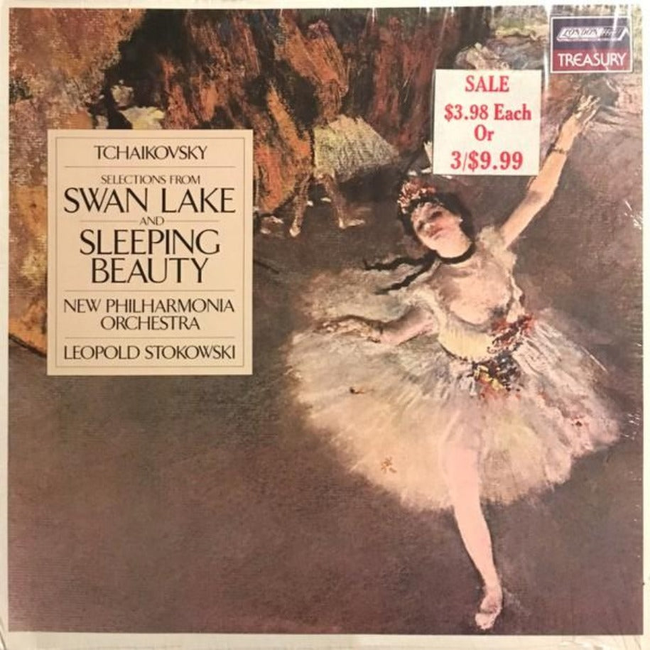 Tchaikovsky, New Philharmonia Orchestra, Leopold Stokowski ‎– Selections From Swan Lake And Sleeping Beauty vinyl record front cover