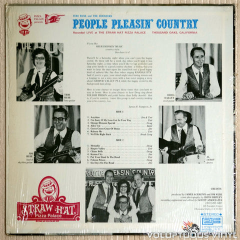 Teri Ruse And The Roosters ‎– People Pleasin' Country Vol. 1 - Vinyl Record - Back Cover