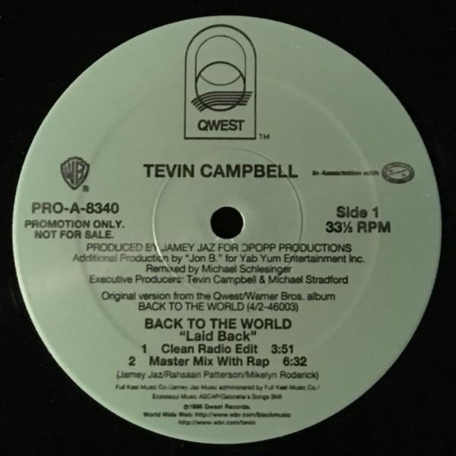 Tevin Campbell ‎– Back To The World "Laid Back" vinyl record side A
