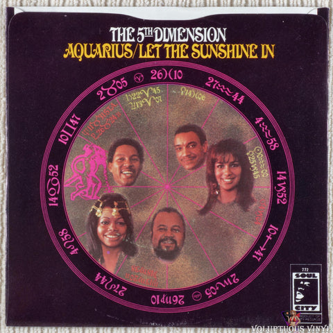 The 5th Dimension ‎– Medley: Aquarius / Let The Sunshine In (The Flesh Failures) / Don'tcha Hear Me Callin' To Ya vinyl record back cover