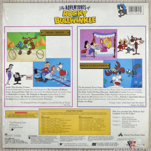 The Adventures Of Rocky And Bullwinkle: Vol.1 Mona Moose / Birth Of Bullwinkle LaserDisc back cover
