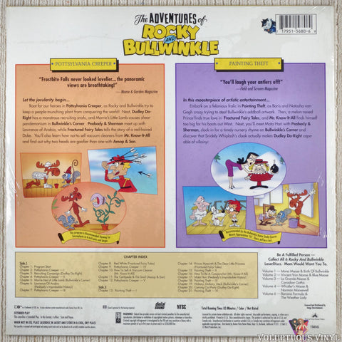 The Adventures of Rocky and Bullwinkle: Vol.5 - Pottsylvania Creeper / Painting Theft LaserDisc back cover