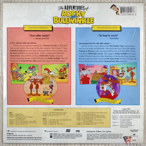 The Adventures of Rocky and Bullwinkle: Vol.6 - Banana Formula / The Weather Lady LaserDisc back cover