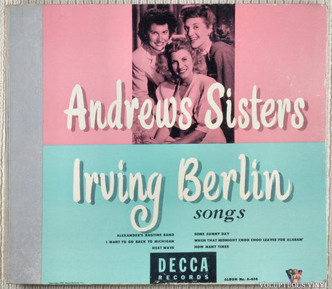 The Andrews Sisters – Irving Berlin Songs shellac front cover