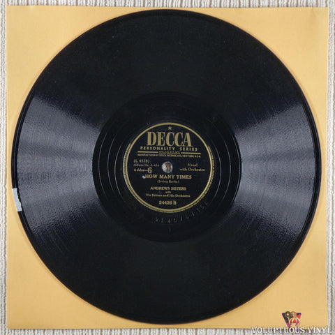 The Andrews Sisters – Irving Berlin Songs shellac side 6