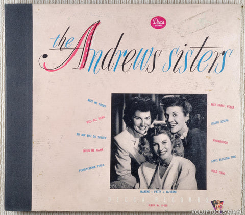 The Andrews Sisters – The Andrews Sisters shellac record front cover