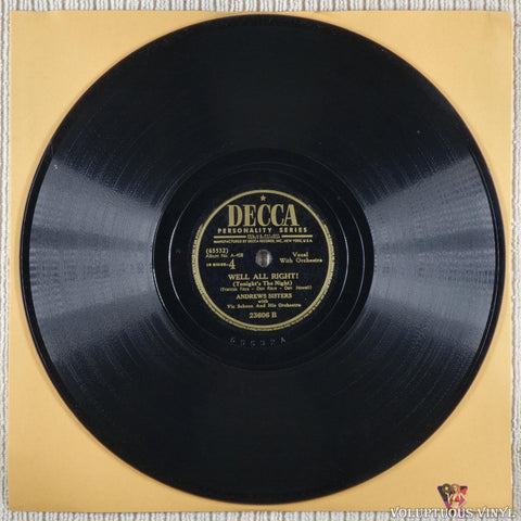 The Andrews Sisters – The Andrews Sisters shellac record side 4