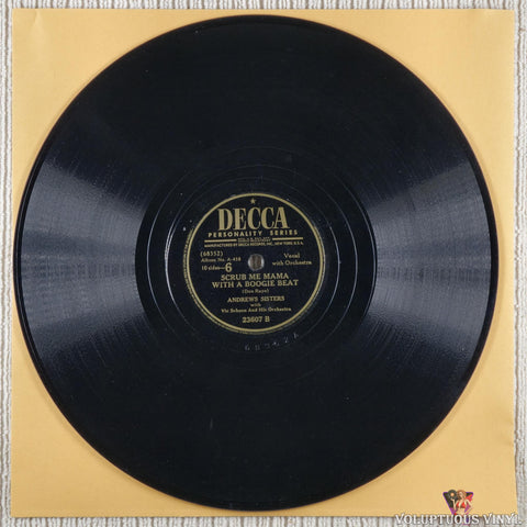 The Andrews Sisters – The Andrews Sisters shellac record side 6
