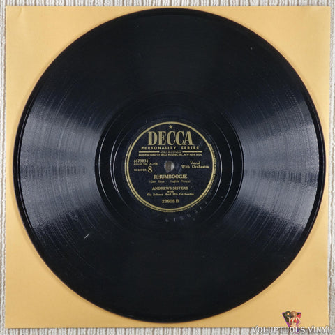 The Andrews Sisters – The Andrews Sisters shellac record side 8