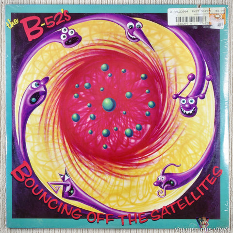 The B-52's – Bouncing Off The Satellites vinyl record front cover