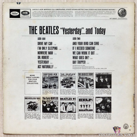The Beatles ‎– Yesterday And Today vinyl record back cover