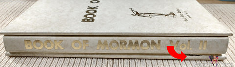Unknown Artist – The Book Of Mormon Vol. 2 vinyl record spine 