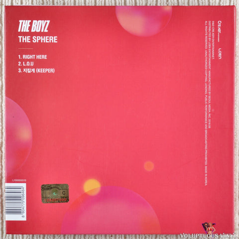 The Boyz – The Sphere CD back cover