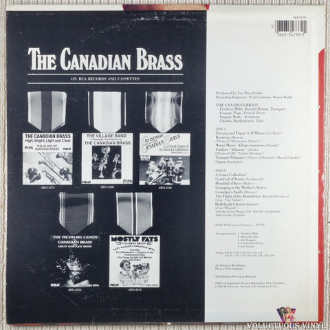 The Canadian Brass – Greatest Hits vinyl record back cover