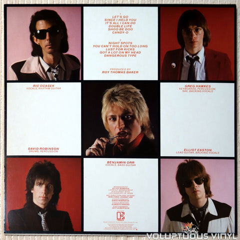 The Cars ‎– Candy-O vinyl record back cover