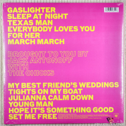 The Chicks – Gaslighter vinyl record back cover