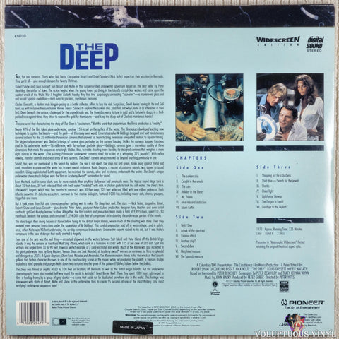 The Deep laserdisc back cover