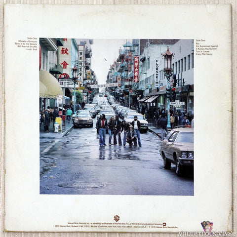 The Doobie Brothers ‎– Takin' It To The Streets vinyl record back cover