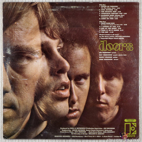 The Doors – The Doors vinyl record back cover