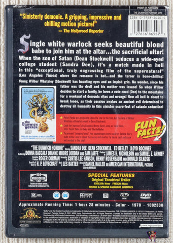 The Dunwich Horror DVD back cover