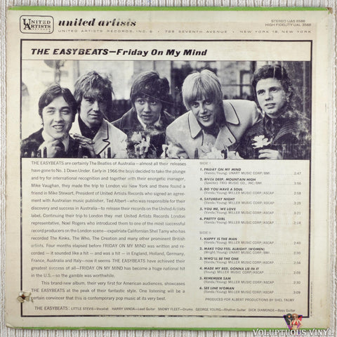 The Easybeats – Friday On My Mind vinyl record back cover