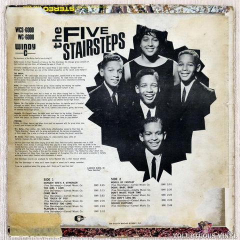 The Five Stairsteps ‎– The Five Stairsteps vinyl record back cover