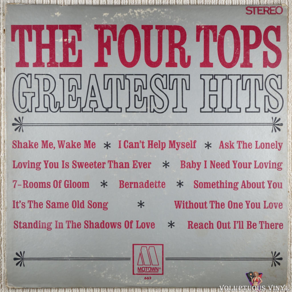 The Four Tops – Greatest Hits vinyl record front cover