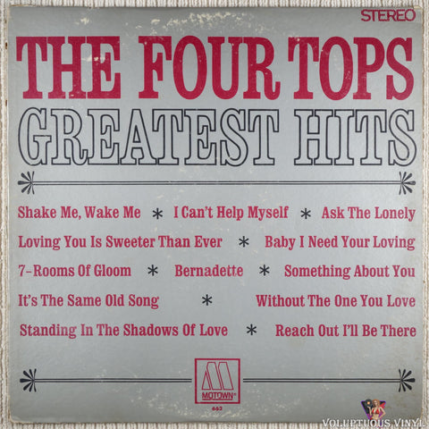 The Four Tops – Greatest Hits vinyl record front cover