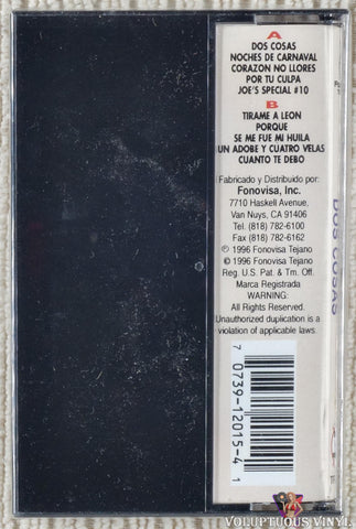 The Hometown Boys ‎– Dos Cosas cassette tape back cover