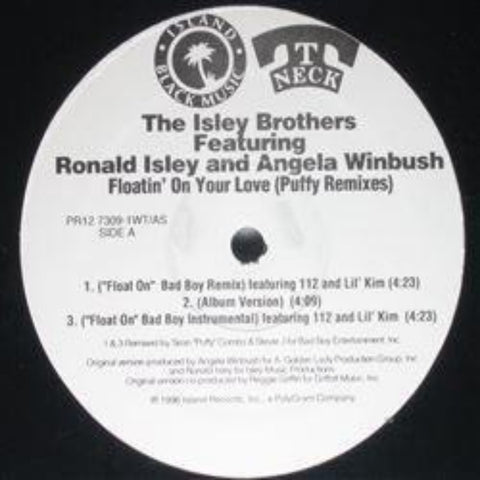 The Isley Brothers Featuring Ronald Isley And Angela Winbush – Floatin' On Your Love (Puffy Remixes) (1996) 12" Single, Promo