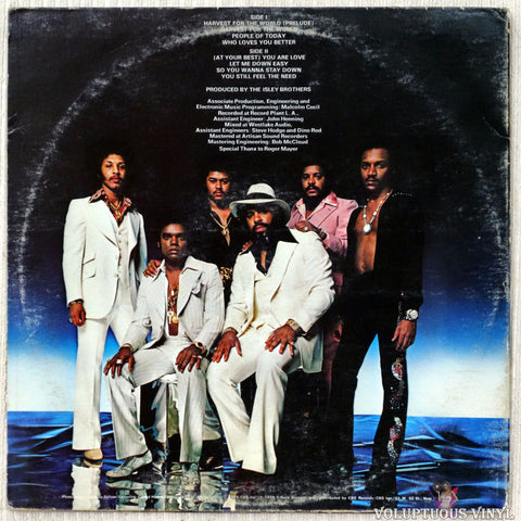 The Isley Brothers ‎– Harvest For The World vinyl record back cover