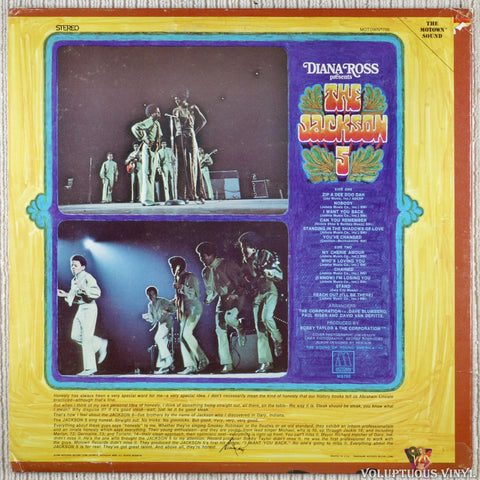 The Jackson 5 ‎– Diana Ross Presents The Jackson 5 vinyl record back cover