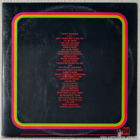 The Jackson 5 ‎– Anthology vinyl record back cover