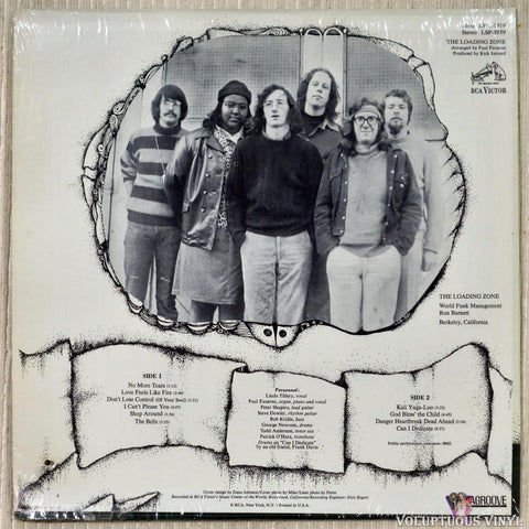 The Loading Zone ‎– The Loading Zone vinyl record back cover