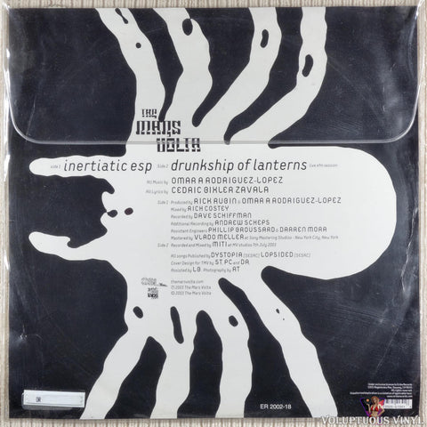 The Mars Volta – Inertiatic ESP vinyl record back cover