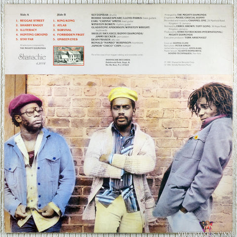 The Mighty Diamonds ‎– Reggae Street vinyl record back cover