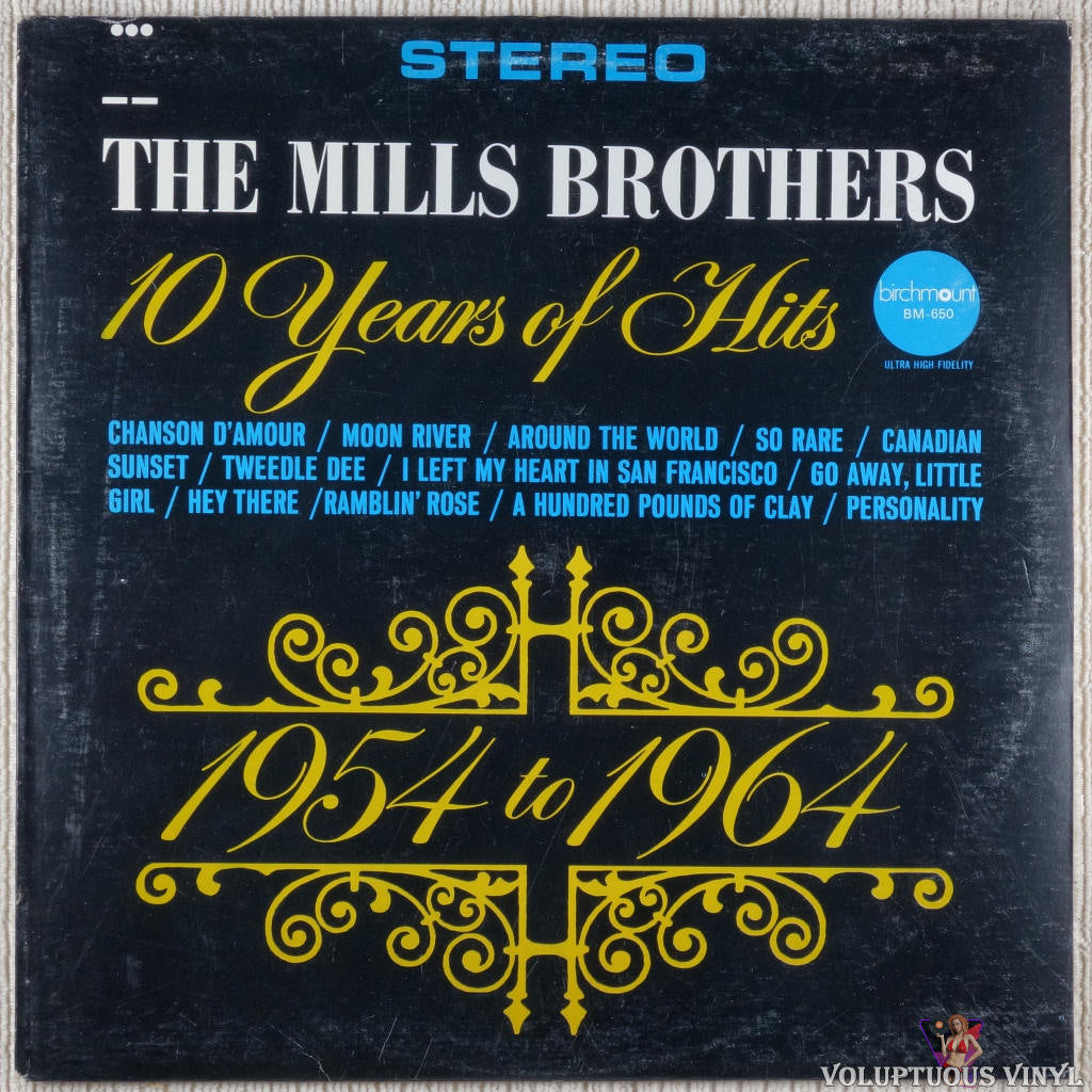 The Mills Brothers ‎– 10 Years Of Hits 1954-1964 vinyl record front cover