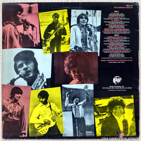 The Monkees ‎– The Monkees Present vinyl record back cover