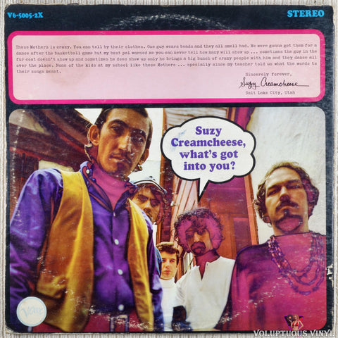 The Mothers Of Invention ‎– Freak Out! vinyl record back cover