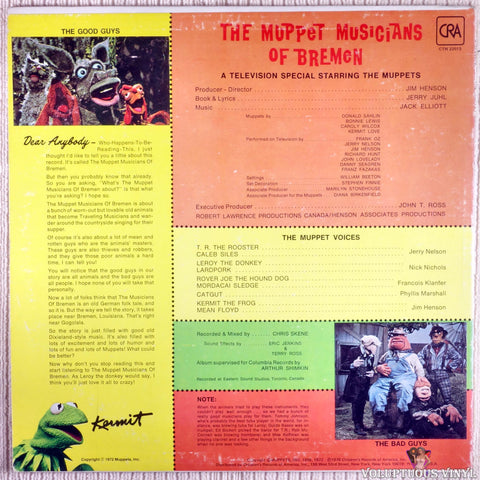 The Muppets ‎– The Muppet Musicians Of Bremen vinyl record back cover