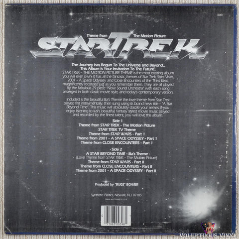 The Now Sound Orchestra ‎– Star Trek: Main Theme From The Motion Picture vinyl record back cover