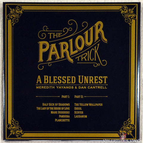 The Parlour Trick ‎– A Blessed Unrest vinyl record back cover