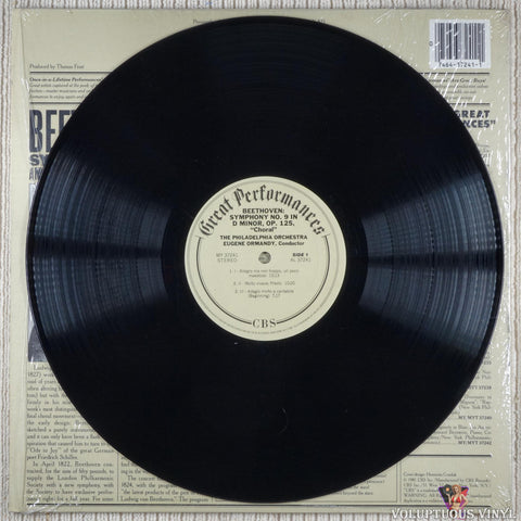 The Philadelphia Orchestra ‎– Beethoven's 9th Symphony ("Choral") vinyl record