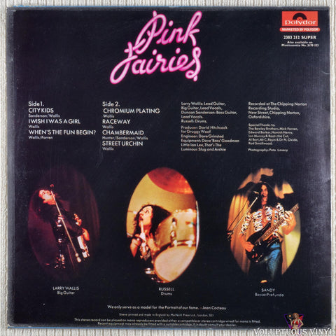 The Pink Fairies – Kings Of Oblivion vinyl record back cover